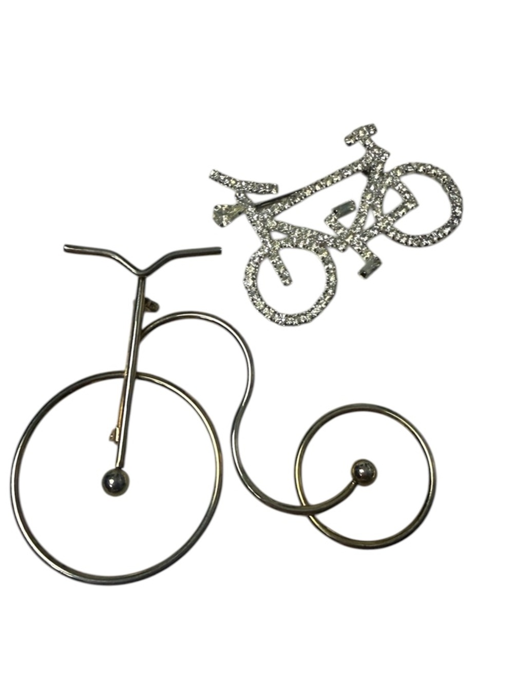Vintage bicycle pin cycle brooch rhinestones bicycle brooch